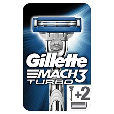 Afbeelding van Gillette Mach3 Turbo Scheerapparaat en 2 navullingen