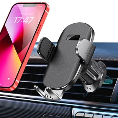 Afbeelding van Glangeh Mobiele telefoonhouder voor in de auto, ventilatie, 2022 Upgraded Hook, 360 draaibaar, universeel, compatibel met iPhone 14 Pro Max/13 Pro/12 Huawei