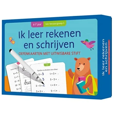 Afbeelding van Deltas Oefenkaarten met uitwisbare stift ik leer rekenen en schrijven (6 7 jaar)