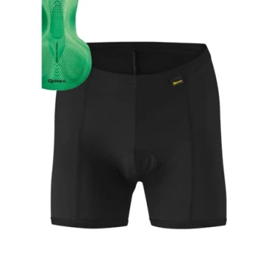 Afbeelding van Gonso Sitivo U W, dames fietsonderbroek, past onder alle fietsshorts, leggings met Blue zitkussen poron elementen, nauwsluitende pasvorm, zwart/blauw, maat 38