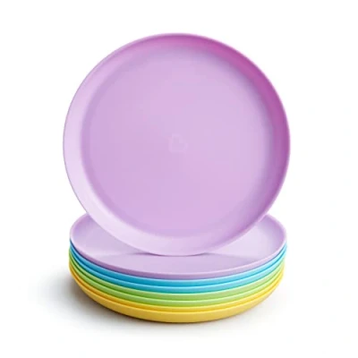 Afbeelding van Munchkin Multi Borden Voor Peuters &amp; Baby&#039;s, Plastic Kinderen, Babyborden, Kleurrijke Borden, Vaatwasserbestendig, Stapelbare Kinderborden, BPA vrij, Bordenset Set Van 8 Stuks