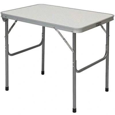 Afbeelding van Alu Campingtafel 70x55cm inklapbbar Kampeertafel Picknicktafel licht Vouwtafel Klaptafel Grijs