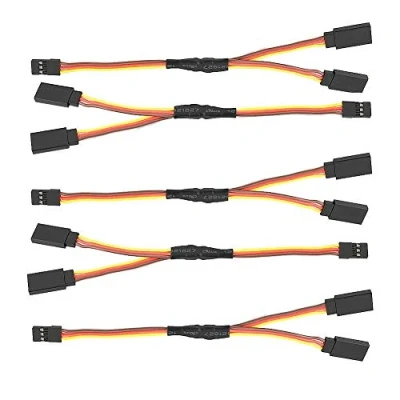 Afbeelding van YIXISI 5 Stuks 150mm RC Y Harnas Servo Splitter Kabel, JR Stijl Verlenging, Servokabels, 3 Pins Verlengkabel 22Awg 60 Kernen Draad, voor Vliegtuigen met Afstandsbediening