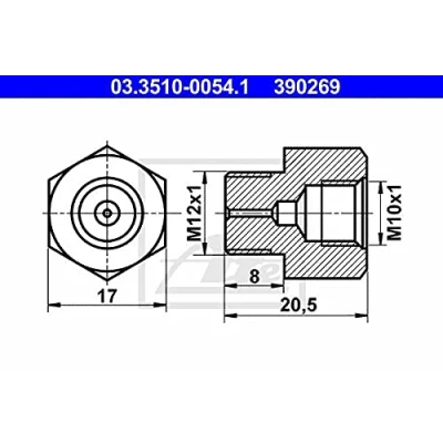 Afbeelding van Adapter, remleiding ATE 03.3510 0054.1