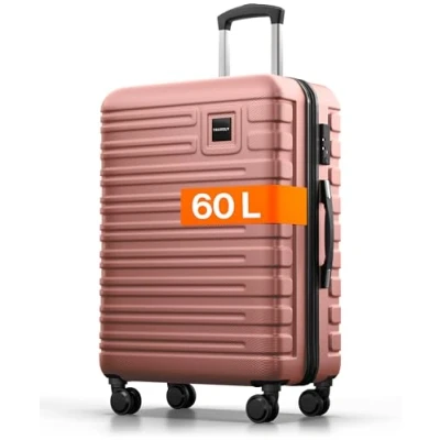 Afbeelding van Travely Premium handbagagekoffer, 55 x 40 20 cm, geschikt voor Ryanair, Lufthansa, Eurowings en dergelijke, 36 liter trolley, handbagage met zachte wielen praktisch TSA slot, reiskoffer,