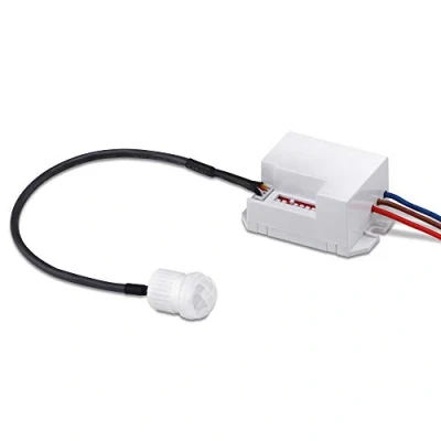 Afbeelding van conecto Infrarood bewegingsmelder inbouw binnen mini klein bijna onzichtbaar LED 360 lichtregeling IP20 schemeringssensor (1 stuk), wit