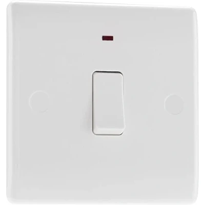 Afbeelding van MasterPlug Nexus 831 20 een gevormde dubbelpolige schakelaar met neon