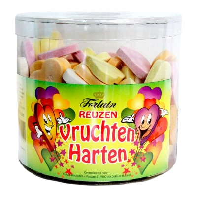Afbeelding van Fortuin Vruchtenharten 120stuks