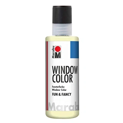 Afbeelding van Marabu 04060004872 Window Color fun &amp; fancy, lichtgevend geel 80 ml, raamverf op waterbasis, verwijderbaar gladde oppervlakken zoals glas, spiegels, tegels en folie