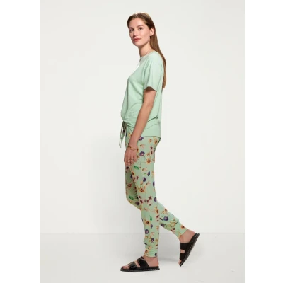 Afbeelding van Essenza dames Denna pyjamatop met ronde hals in de kleur Mint, maat: XS