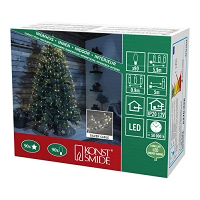 Afbeelding van Draadverlichting led kerstverlichting binnen 90 lampjes 0.9 mete