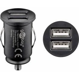 Afbeelding van Dubbele USB autolader (2xUSB) 12W max 2,4A (12/24V) 2xUSB
