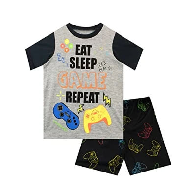 Afbeelding van Harry Bear Jongens Pyjamas Gamen Zwart 152