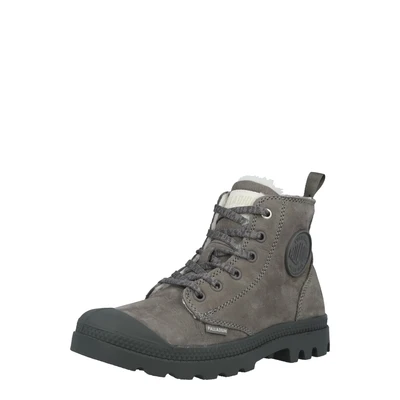 Afbeelding van Palladium Pampa HI ZIP Veterboots, Dames, Maat: 36, Cloudburst/charcoal grey Nubukleer