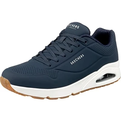 Afbeelding van Skechers Uno Stand on Air heren Sneaker, Navy Durabuck Trim, 39.5 EU