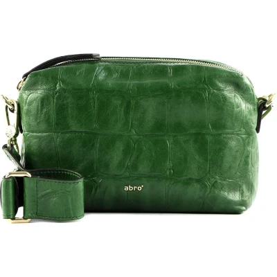Afbeelding van abro Leren Schoudertas Leather Primitivo Crossbody Bag Kaia Green Groene
