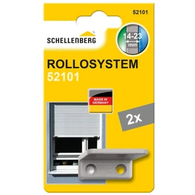 Afbeelding van Schellenberg 52101 aanslaghoek voor rolluiken, voorkomt het volledig intrekken van rolluik, 2 stuks, inclusief schroeven, grijs