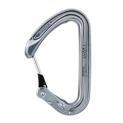 Afbeelding van Petzl, Ange L, Lichte Karabijnschat Met Monofil Keylock Hendel, Donkergrijs, U, Unisex Volwassene