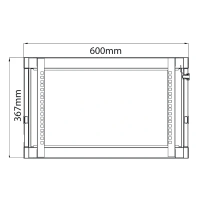 Afbeelding van Adastra 19&quot; Rack Cabinet Muur Monteerbaar of Vrijstaand 6U x 600mm Diep