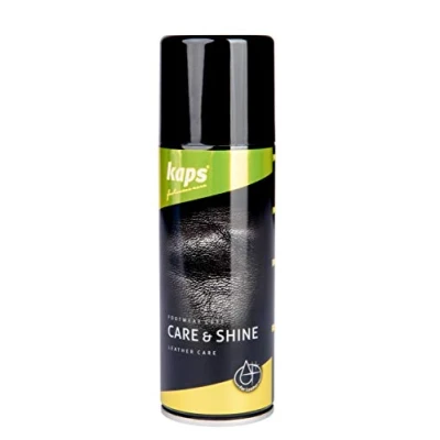 Afbeelding van Kaps Care &amp; Shine, All In Spray Conditioner en Poetsmiddel voor Leer, met Mineralen Wolvet (Lanoline), schoenen Laarzen Tassen Lederwaren