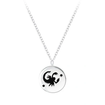 Afbeelding van JoyS Zilveren sterrenbeeld Scorpio Schorpioen hanger met ketting