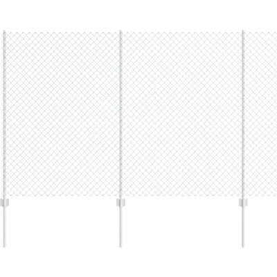 Afbeelding van vidaXL Kettinglink Hek met 20 U palen Zilver 1,6x10 m Staal