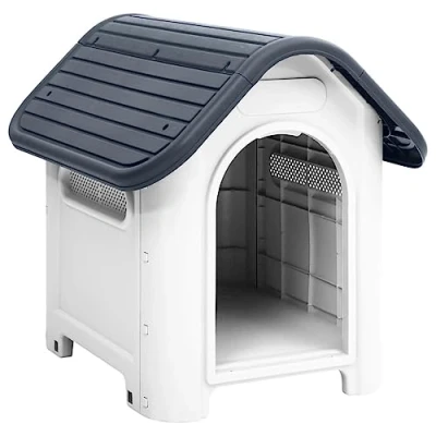 Afbeelding van vidaXL Hondenhok 59x75x66 cm polypropeen grijs