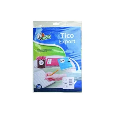 Afbeelding van TICO 947914 10 vel kleefetiketten, wit