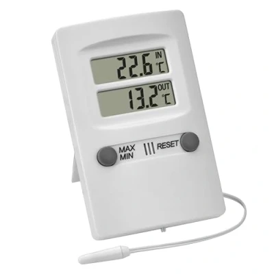 Afbeelding van Mini maxi thermometer, digitaal, MS Schippers, Wit Geschikt voor Veehouderij