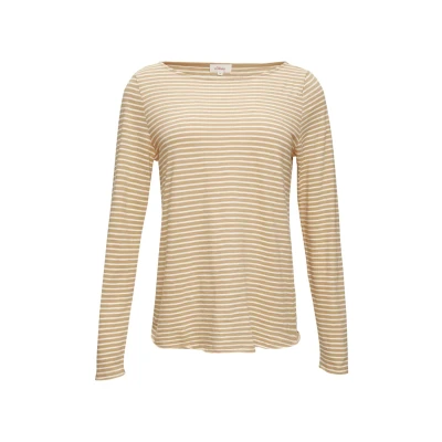 Afbeelding van s.Oliver MIT Ubootausschnitt Longsleeve, Dames, Maat: 38, Beige