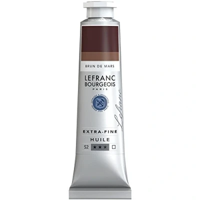 Afbeelding van Lefranc Bourgeois 405130 Extra fijne olieverf met hoogwaardige kunstenaarspigmenten, lichtecht, verouderingsbestendig 40ml Tube, Mars Brown