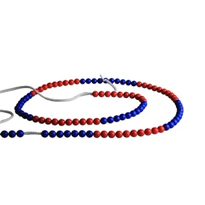 Afbeelding van WISSNER® actief leren 100 rekenkundige ketting rood/blauw RE Plastic