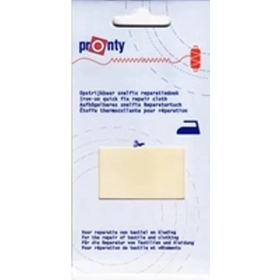 Afbeelding van PRONTY REPARATIEDOEK SNELFIX OPSTRIJKBAAR, ECRU, PER STUK.