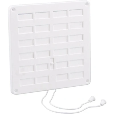 Afbeelding van Nedco ventilatierooster afsluitb. 200 x mm m/trekkoord wit