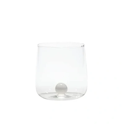 Afbeelding van Zafferano glas van borosilicaatglas, handgemaakt, Bilia bol wit, inhoud 44 cl, diameter 88 mm, 6 stuks