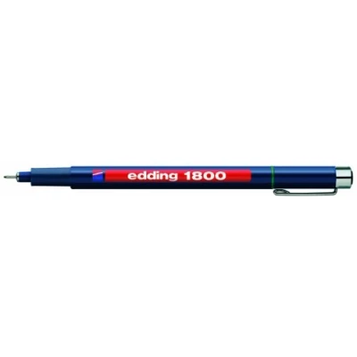 Afbeelding van edding 1800 precisiefineliner groen 10 stiften lijnbreedte 0,25 mm fineliner om precies te schrijven en schetsen fijne, in metaal gevatte punt geschikt voor liniaal sjablonen