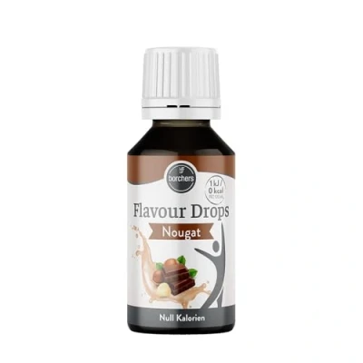 Afbeelding van Borchers Flavour Drops Nougat 0 calorieën, zoetstof, voor koken en bakken, drankjes, Smaakdruppels 30 ml