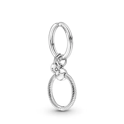 Afbeelding van Pandora 399566C00 Sleutelhanger Snake O Small zilver 5,8 cm