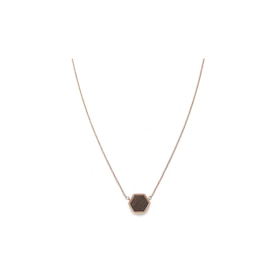 Afbeelding van Kerbholz Damen Kette Edelstahl, Holz One Size Roségold 32021745