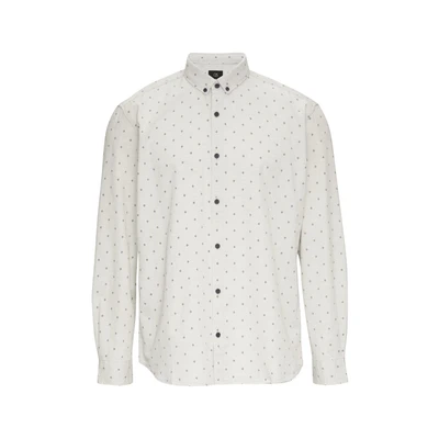 Afbeelding van Q/S by s.Oliver regular fit overhemd met all over print wit