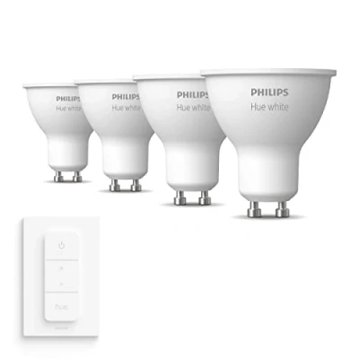 Afbeelding van Philips Hue Uitbreidingspakket White GU10 4 Lampen en Dimmer