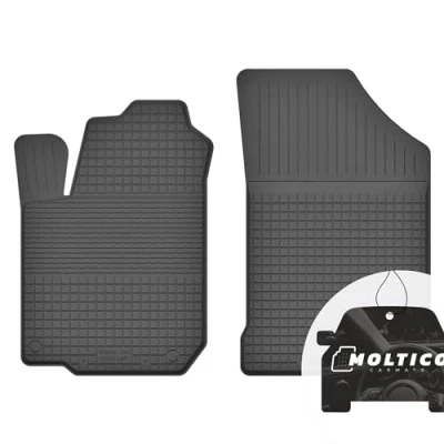 Afbeelding van rubberen matten met rand voor de auto, vloermatten, automatten precies passend 2 delige set geschikt Renault Clio II 1998 2005