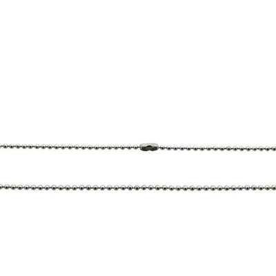 Afbeelding van Dunne bolletjes ketting zilverkleurig staal 60cm 1.5mm