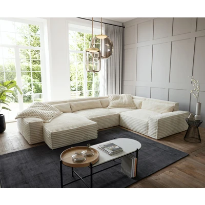 Afbeelding van Woonkamerlandschap Sirpio XL Pluche koord 360x260 cm recamiere variabele