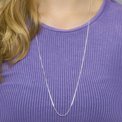 Afbeelding van Zilveren collier gourmette 4 zijdes geslepen 1,8 mm 1001993