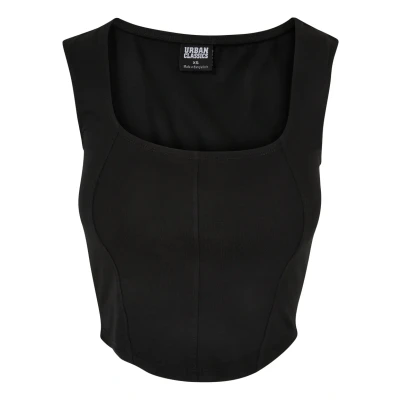 Afbeelding van Urban Classics Short Corsage Top, Dames, Maat: Medium, Black