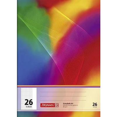 Afbeelding van Brunnen 104492611 Schoolschrift (A4, 16 vellen, 5 mm geruit, met rand, liniatuur 26) 10 stuks