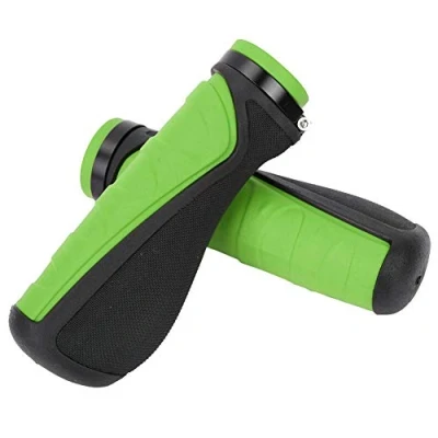 Afbeelding van Bicycle Handle Grips, MTB Mountain Bike Motorcycle Grips Rubber Handlebar End for Accessory (green&amp;black)