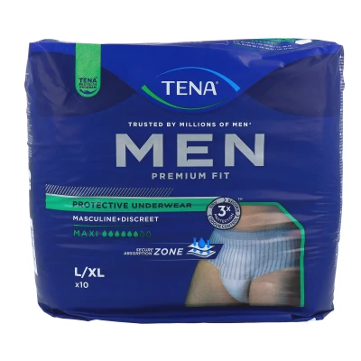 Afbeelding van 2x TENA Men Premium Fit Maxi L/XL 10 stuks