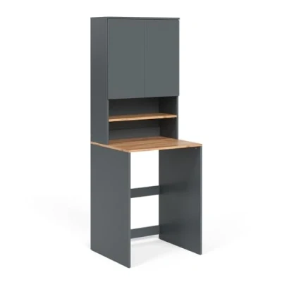 Afbeelding van Vicco Wasmachinekast Viktor, antraciet/Goldkraft eiken, 68 x 88,2 cm, 2 delen met plank